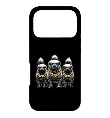 Honey Badger Ratel Rap �I�[���h�X�N�[�� ���g�� �X�g���[�g�E�F�A 80�N�� 90�N�� �X�}�z�P�[�X iPhone 17 Pro �p