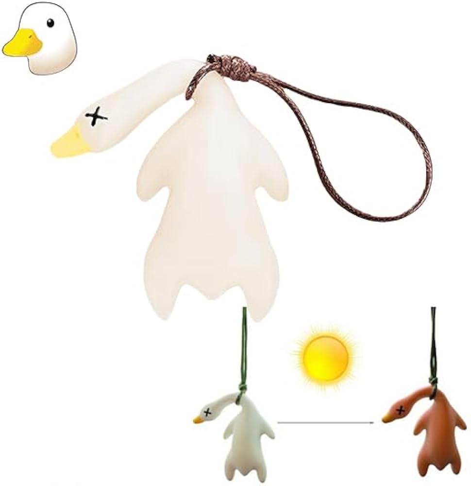 Amazon.co.jp: [GUALIU] 変色 ダック アヒル キーホルダー 温度感知