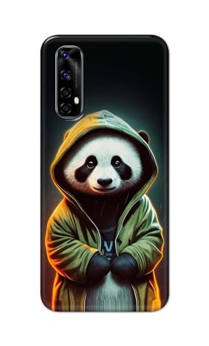 Image of Printed Hard Back Cover Case for Realme Narzo 20 Pro | Realme 7 | Realme Narzo 30 4G Back Cover (Cartoon Panda) -1111
