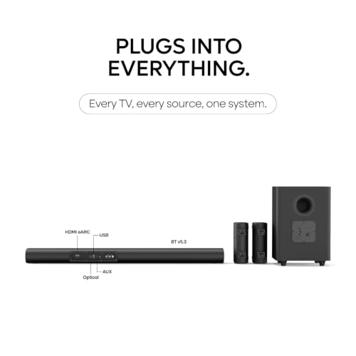 Noise Newly launched Homestage 5.1 Ch Soundbar with 500W Powerful Sound, Dolby Atmos, 6.5" Wired Subwoofer, 2 Rear Surround Speakers, HDMI, Bluetooth 5.3, USB & AUX, Multiple EQ Modes - (Black) Price: Buy Noise Newly launched Homestage 5.1 Ch Soundbar with 500W Powerful Sound, Dolby Atmos, 6.5" Wired Subwoofer, 2 Rear Surround Speakers, HDMI, Bluetooth 5.3, USB & AUX, Multiple EQ Modes - (Black) Online in India -Amazon.in - Image 5