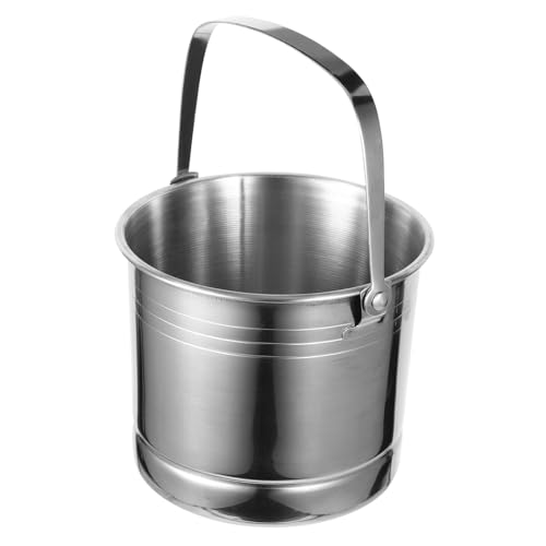 KICHOUSE Secchiello in Acciaio per Cubetti di Ghiaccio Manico per Birra e Bevande per Feste e Uso Quotidiano