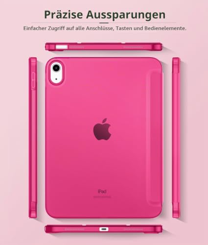 MoKo Hülle für iPad (A16) 11./10. Generation (2025/2022),Helles Rosa – Ansicht 6