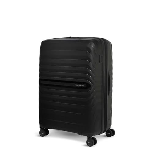 Image of Samsonite Octolite Neo Expandable 68 Cms Medium Check-in Polypropylene Hard Sided 8 Wheel Spinner Pack More Luggage /Suitcase /Trolley Bag (Black)-10 Year Global Warranty