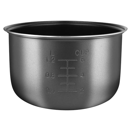 Linkidea Rice Cooker Inner Pot Replacement, 304 Stainless Steel Pressure Cooker Pot, Dishwasher Safe Replacement Inner Bowl Compatible with Tiger JBV A10U, Zojirushi NS-WAC10 5.5 Cups Cooker