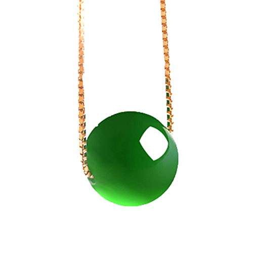 Pendentif en jaspe de Hetian véritable avec perle de transfert ronde pour collier