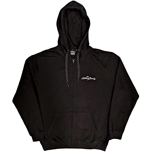 STONES The Rolling Sweat avec fermeture éclair et logo pour adulte Unisexe (XXL) Noir