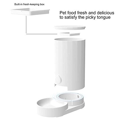 RIZZARI Automatic Cat Feeder, Dog Food Dispenser with Large Capacity,Gravity Automatic Pet Feeder Cat Food Bowl for Cats and Small Dogs（Feeder） - Thumbnail 4
