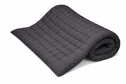 Image of ATOOTFUSION Soft Cotton Quilt | Foldable Light Weight Filled Single Firm Cotton Quilt Mattress| Gadda (Solid Coloured, 2 Sleeping Capacity, 5 x 6 ft or 72 x 60 Inches Queen) (Grey)