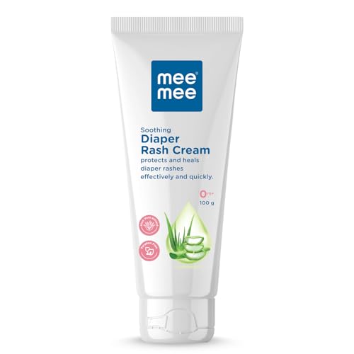 Mee Mee Diaper Rash Cream with Aloe Vera 100 g | Natural Cream For Newborns & Babies | Natural Solution for Treating and Preventing Diaper Rash | Soothing Relief (Single Pack)