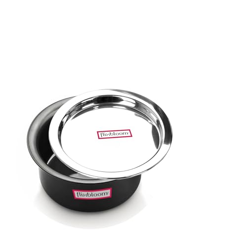 Image of Imperial Black Hard Anodised 3 Litre Induction Base /LPG Gas Stove Friendly Kitchen Cookware Tope /Container /Patila /Tapeli /Bhagona for Cooking & Serving (Tope with Lid, 3 Litre)