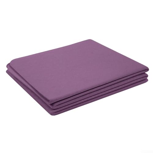 Esterilla de yoga plegable, 5 mm, TPE, antideslizante, para mujer, portátil, fitness, pilates, gimnasio, entrenamiento, color gris (morado)