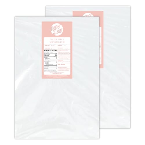 Printable Edible Wafer Paper Sheets from paper2eat (0.40 mm - 100 count/Plain)
