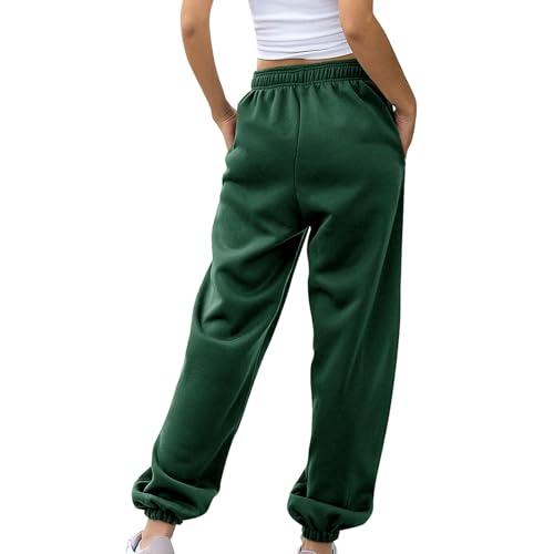 Womens Casual Joggers Cotton Sweatpants,Women Solid Color Trendy Athletic Pants,High Waisted Cute Sport Clothes
