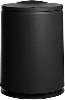 Trash Can Plastic Trash Can Waste Basket Garbage with Press Type Lid, Container Bin for Bathroom, Bedroom, Kitchen Kitchen Bathroom(A-Black)