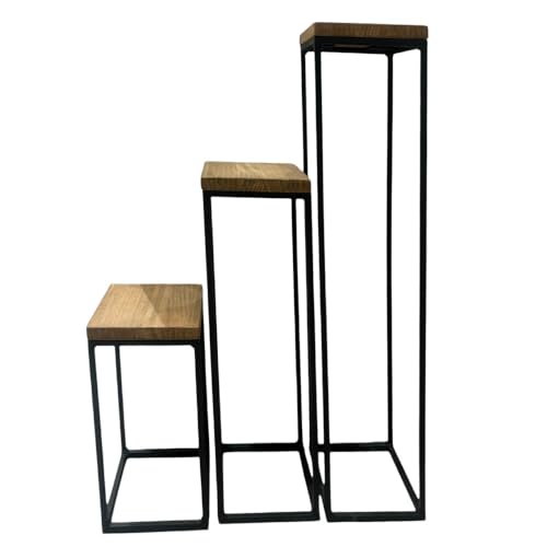 暮らしに合わせて変化するスクエア台 3点 セット (小) 艶消しブラック×ジャコビーン