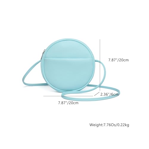 Image of Circle Crossbody Bag for Women NYLON Circle Purse with Zipper Adjustable Knot Shoulder Straps