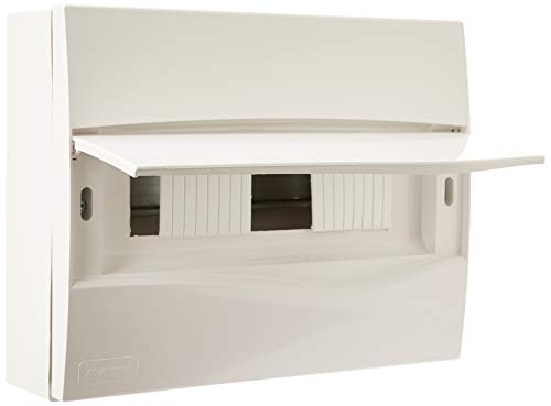 Quadro de Distribuição de Sobrepor para 12 Polos, Alumbra, Quadro de Distribuição 39228, Branco, 12