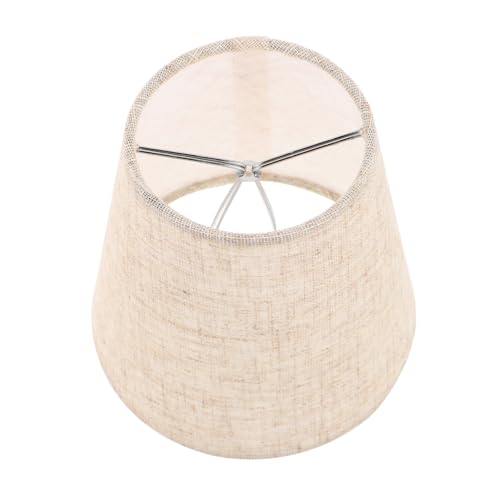 GANAZONO 3個小型布製ランプシェード 丸型ファブリックシェード ライトカバー 交換用布シェード ベッドルーム リビング 玄関用 テーブルデス