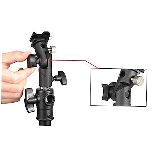 Soporte de flash metálico resistente NUOBESTY con montura para paraguas 7
