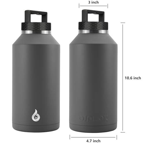 Image of BJPKPK 64oz Insulated Water Bottle, Stainless Steel Vacuum Jug with Handle