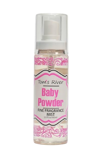 Toms River Fine Fragrance Body & Hair Mist | Single | For Daily Use | Travel-Friendly | 2 fl oz/ 60ml per Bottle (Baby Powder)