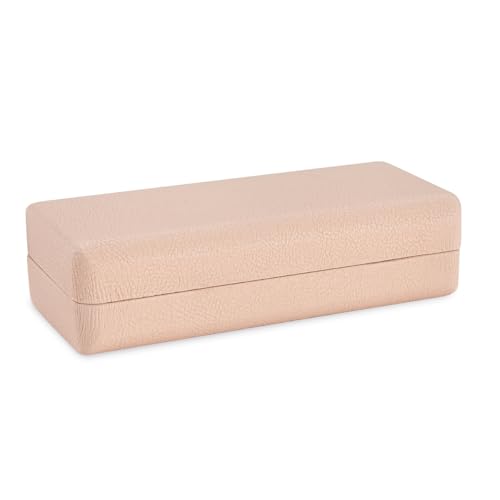 Image of TRIUMPH VISION Sunglasses Case Hard Shell Glasses Case Eyewear Eyeglasses | Sunglass Eyeglass Hard Case for Women and Men Metal PU Leather Lined Storage with Microfiber Cleaning Cloth Protection