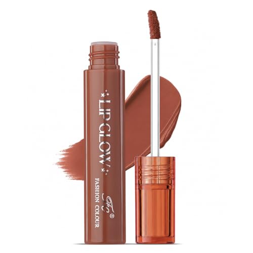 Image of Fashion Colour Pretty Lip Glow Liquid Lipstick Waterproof | Matte Finish | Non Transfer 16 Hours Wear | Liquid Lipstick Nudeshade To Boldshade | Perfectly fit to all Indian Skin Tones | (#Ripe Hawthorn, 3ML)
