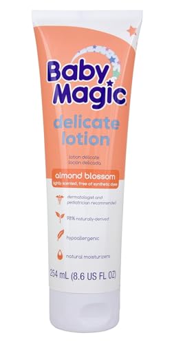 Image of Baby Magic Delicate Lotion, Almond Blossom Light Scent, Dermatologist & Pediatrician Recommended, Hypoallergenic, Free of Synthetic Dyes, Dermatologist & Pediatrician Recommended, 8.6 Fl Oz