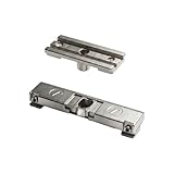 Clip Retenedor para Ventanas Serie Europea | Cierre Central de Seguridad para Puertas y Ventanas Correderas de Aluminio | Bloqueo de Hoja Pasiva | Acabado Plata