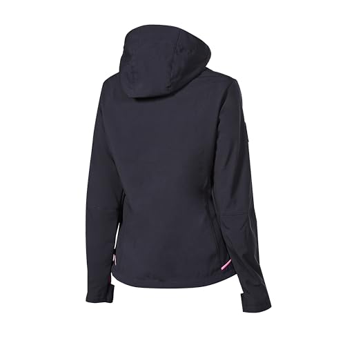 U-Power Space, Giacca Softshell, Con Cappuccio Staccabile, Tasche Ampie, Full Zip, Antivento, Impermeabile, Tessuto Resistente, Confortevole (Grey Fucsia - 2XL) - 5