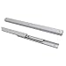 YUANP Prowadnice do szuflad, dwuwarstwowe szyny ze stopu aluminium, zdemontowane, odpowiednie do mikroszuflad, sprzętu elektronicznego itp., srebrne-450 mm