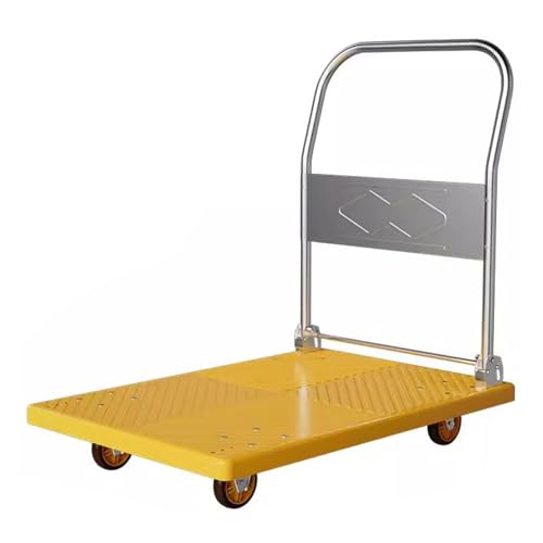 Carretilla plegable con plataforma 90x60x80 cm amarillo miniatura 1