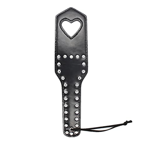 Spanking peddel sex erotiek SM hol hart leer klinknagel fetish bondage bedboeien flirt speelgoed rollenspel spanking… - Afbeelding 3