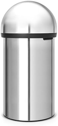 Brabantia 484520 Push Bin with Swing Lid, 60 Litre - Matt Steel
