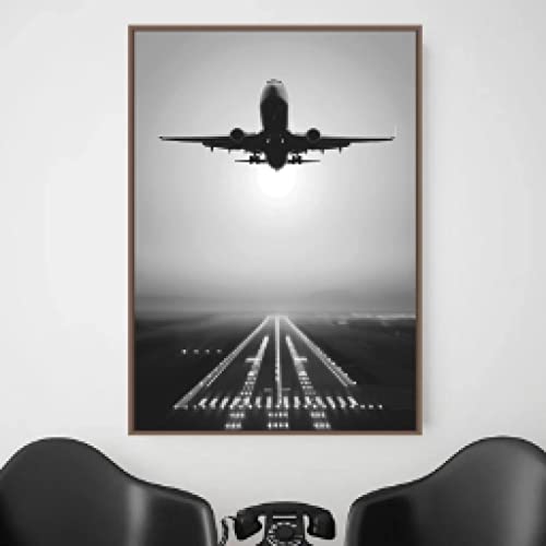 Affiche avion de ligne art mural scandinave pour déco salon