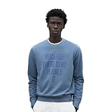 ECOALF Sudadera Azul Bardera Light Indigo con Estampado Frontal