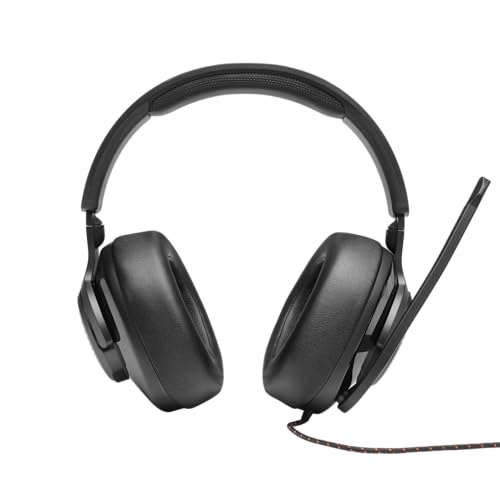 JBL Quantum 200 - Wired over-ear gaming headset with Voice focus directional flip-up mic and memory foam ear cushions (Black) - image 8