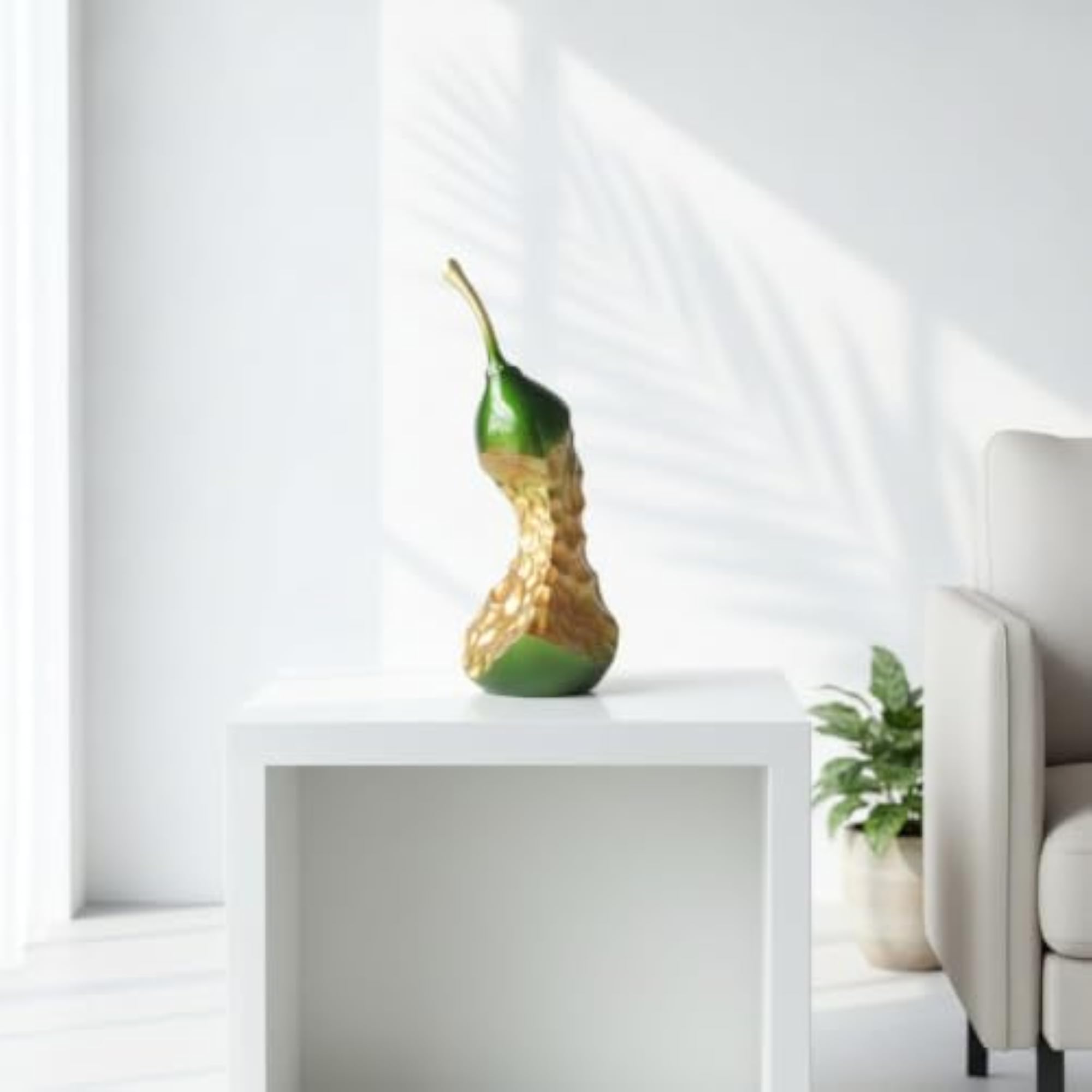 Glossy Pear Ornament Sculptural Pear Sculpture