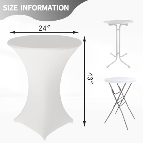 Housse de mange-debout blanc extensible 61x109 cm en Lycra - 4