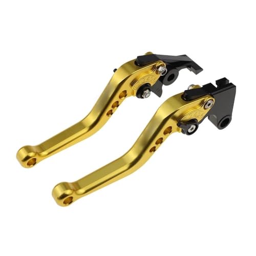 Motorrad Zubehör CNC Kurze Einstellbare Bremse Kupplung Hebel Für Yamaha MT07 MT09 2013-2021 2022 MT-07/Tracer MT-09 SP(Gold)
