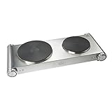 Einstellbare Temperatur Bourgini Classic Kochplatte Elektroherd mit zwei Kochplatten