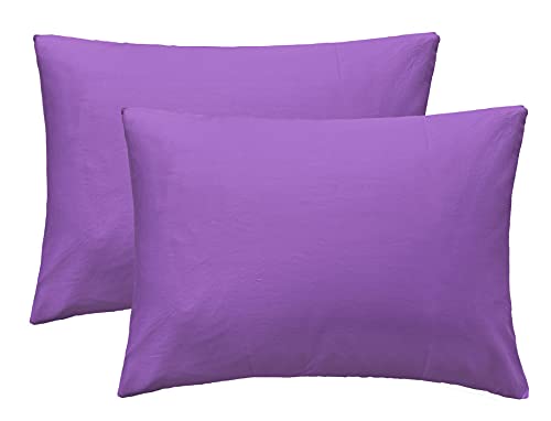 Image of Soft Pillow Covers - Egyptian Cotton 600 Thread Count Set of 2 Pillow Cover Set Envelope Closure Hotel Quality Pillowcase