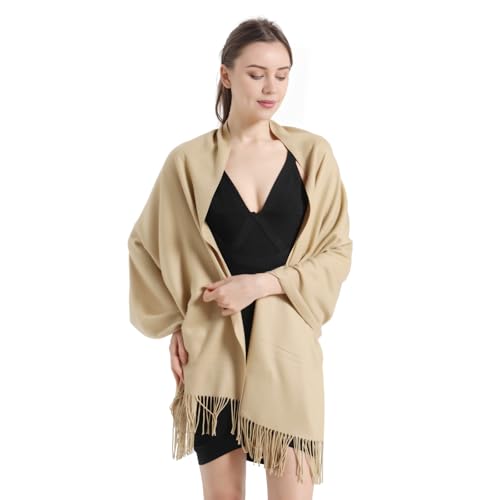 Image of Pashmina Scarf and Shawl - Soft Women Pashminas Wrap for Wedding Evening Party dresses