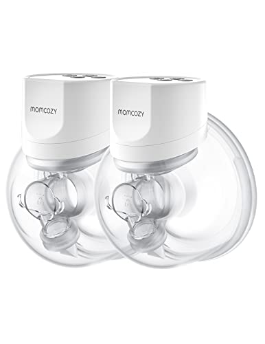 Momcozy Milchpumpe Elektrisch Tragbar S12 Pro, Freihändige Milchpumpe, Elektrische Milchpumpe mit 3 Modi & 9 Stufen, Smart Display, 24 mm, 2er-Pack Cover