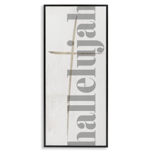 Hallelujah Spiritual Christmas Sign, 10 x 24 Inch Framed Giclée Print