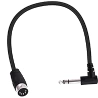 Professional Interface,This 6.35mm male to MIDI Din 5-pin male cable can easily and efficiently connect professional sound microphones to MIDI interface devices and instruments. Spiral Shielding ,Our 1/4 TRS 6.35mm to MIDI Din 5-pin cable has spiral ...