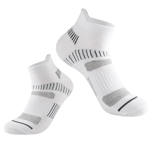 ikasus 5 Pairs Men's Running Ankle Socks with Cushion, Breathable Low Cut Athletic Tab Socks for Sports Basketball Running Type 13
