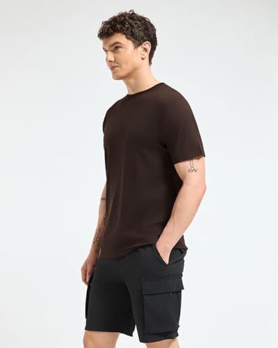 Image of Wellbi Bamboo Men's Tshirt - Ultra-Soft, Breathable & Sustainable | Premium Cotton Blend for Supreme Comfort | Stylish & Eco-Friendly T-Shirt for Men | Tshirt Men Cotton