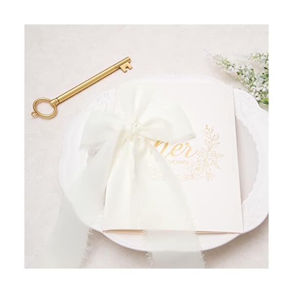 Doris Home Cinta de gasa con flecos hechos a mano, de 5 cm x 7 m, juego de 3 rollos de cintas para invitaciones de boda, ramos de regalo, envoltura de regalos - Imagen 5