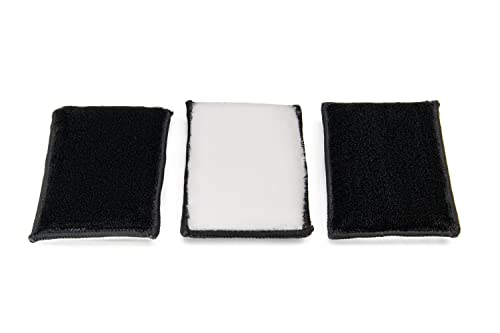 Autofiber Scrub Ninja Max Interior Scrubbing Sponge - Pack of 3 (White/Black)